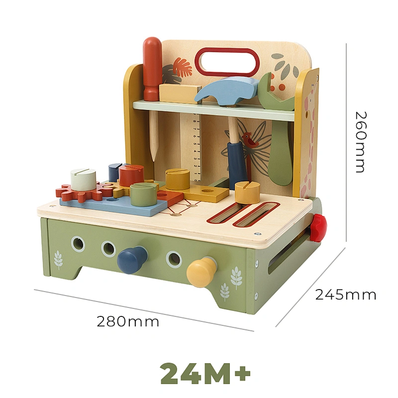 kids wooden folding tool table toy